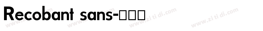 Recobant sans字体转换